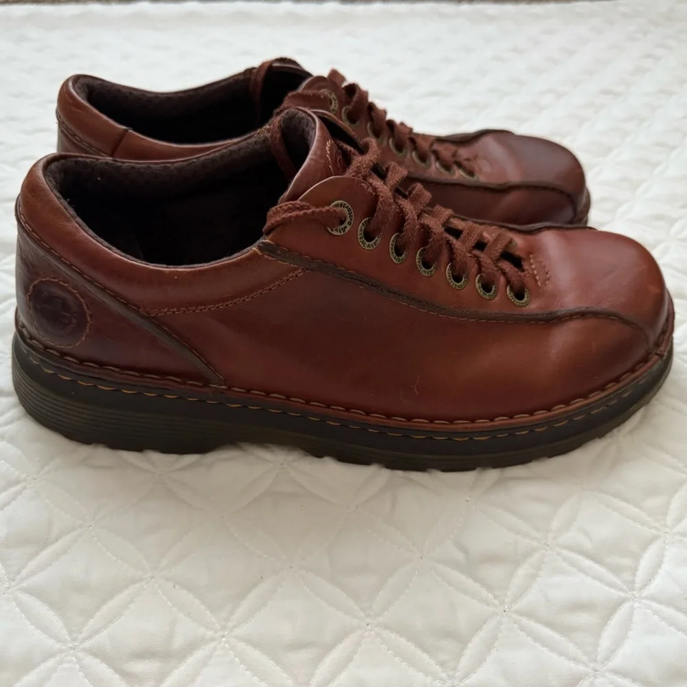 Dr. Martens Perry Oxford Lace Up Brown Leather Shoes Y2K Size 10 Men / 11 Women - Picture 11 of 16